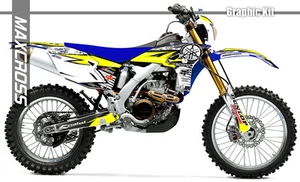 YAMAHA WR450F 2012-2015 YZ250F 2010-2013 MAXCROSS GRAPHICS FULL FULL KIT DECALS - Picture 1 of 7