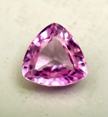 Natural Pink Tourmaline Faceted 8.15 Ct Trillion Cut Loose Gemstone For Ring Use - Image 1 of 4