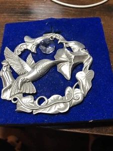 LINDSAY CLAIRE DESIGNS FINE PEWTER AND AUSTRIAN CRYSTAL SUNCATCHER - Picture 1 of 3