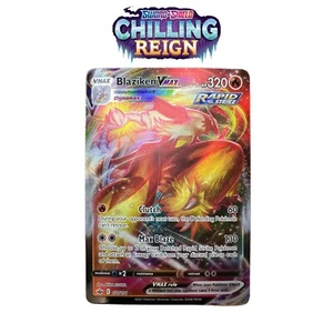 Blaziken VMAX 021/198 Full Art Ultra Rare - 2021 Pokemon Chilling Reign NM - Picture 1 of 3