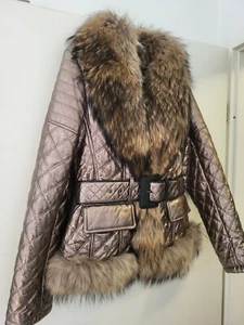 gil santucci Echte Leder Jacke Mit Echte Pelz 40 - Bild 1 von 11