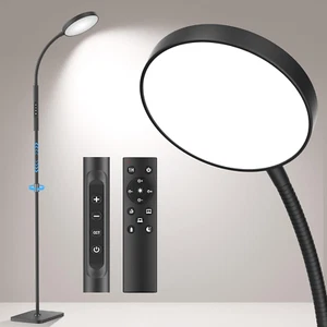 Adjustable LED Floor Lamp – Dimmable Tall Light w/ Remote & Touch Control - Picture 1 of 15