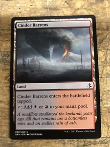 MTG Cinder Barrens Amonkhet (AKH) Common Magic The Gathering 280/269 - Picture 1 of 2