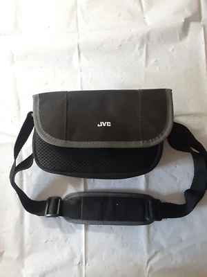 JVC Padded Canvas Camera Bag with Shoulder Strap  7"x5"x3.5", black - Image 1 of 4