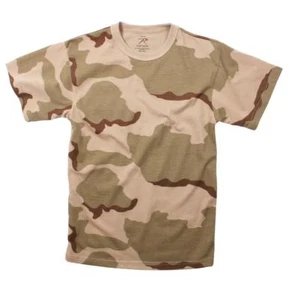 TRI COLOR DESERT CAMO ROTHCO 8767 MENS  ARMY TSHIRT CAMO T-SHIRT SIZES S TO 3X  - Picture 1 of 1
