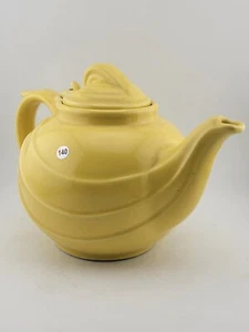 Antique 1930's Collectible HALL Canary Yellow Art Deco Shape Teapot. VG Cond. - Picture 1 of 15
