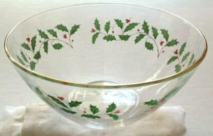 Holiday Dimension by Lenox 9” Round Salad Glassware Bowl - Picture 1 of 5