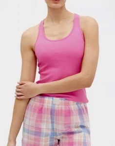 GAP Support canotta reggiseno interno canotta a costine maglietta donna GapBody rosa nuova con etichette - Foto 1 di 11