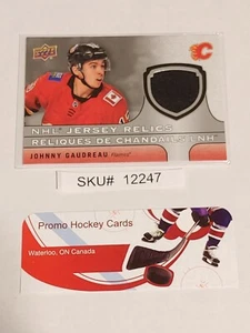 Johnny Gaudreau Jersey Relics 2018-19 Tim Hortons Upper Deck NHL J-JG SKU#12247 - Bild 1 von 2