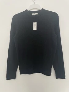 Top Jersey River Island Para Hombre Negro Cuello Redondo Manga Larga Talla M. PVP £30 - Imagen 1 de 3