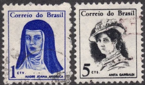 1967-69 Brazil SC# 1036-1039 - Portraits - Garibaldi - 2 Different Stamps - Used - Picture 1 of 2