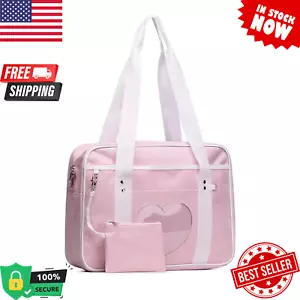 Kawaii Ita Bag Japanese School Bag, Cute Tote Bag, Large Shoulder Anime Heart Pu - Picture 1 of 6