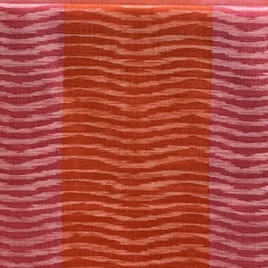 THIBAUT MULTIPURPOSE LINEN BLEND PRINT FABRIC WAVELET PINK AND CORAL BY THE YARD - Picture 1 of 3