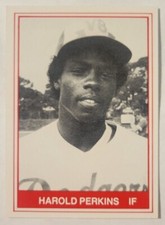1982 TCMA Minor League Vero Beach Dodgers #19 HAROLD PERKINS (A)