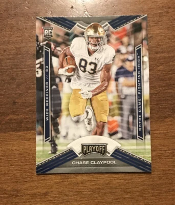 Chase Claypool 2020 Playoff Rookie #15 Notre Dame Bears Pittsburgh Steelers RC - Image 1 of 2