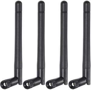 Bingfu Dual Band WiFi 2,4 GHz 5 GHz 5,8 GHz 3dBi MIMO RP-SMA Stecker Antenne 4er-Pack - Bild 1 von 8