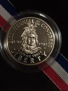 1989-S Proof Congressional Commemorative U.S. Half Dollar Coin - Picture 1 of 6