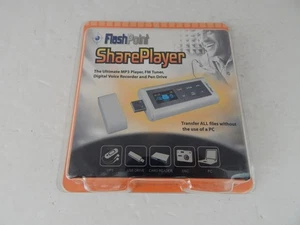 Flashpoint SharePlayer Reproductor MP3 con Sintonizador FM Grabadora de Voz Digital Nuevo - Imagen 1 de 5