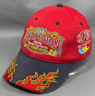 De Colección Jeff Gordon #24 NASCAR Sombrero con Correa Hendrick DuPont Motorsports Chevy Para Hombres Foto 1 de 4