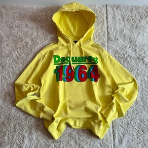 Sudadera amarilla Dsquared2 «1964» Talla M Fabricada en Italia - Imagen 1 de 8