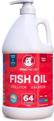 Fish Oil for Dogs - Healthy Skin & Coat, Salmon, Pollock, All Natural...  - Image 1 of 4