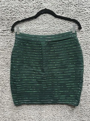 Falda lápiz St. John Evening verde metálico Santana tejida talla 8 Foto 1 de 4