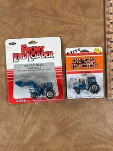 Vintage 1986 Ertl Ford TW-35 Tractor  & Tractor W/ Cab New 1/64 NOS Lot of 2 - Picture 1 of 10