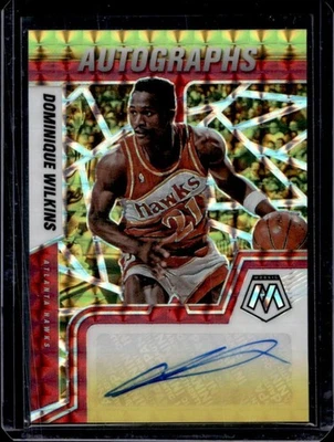 Mosaico Dominique Wilkins 2021-22 elección automática fusión rojo y amarillo #AM-DQW Hawks Foto 1 de 2