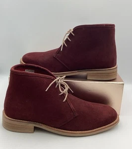 Samuel Windsor Suede Leather Red Claret Desert Boots Size 7 - Picture 1 of 11