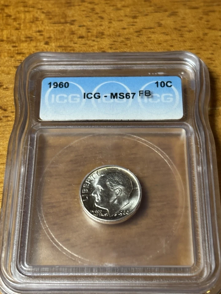 ICG 1960 Roosevelt Dime MS67 FB - Image 1 of 2