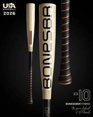 Warstic 2026 Bonesaber Hybrid USA Metal Baseball Bat -10 (All Sizes) NEW! ✨