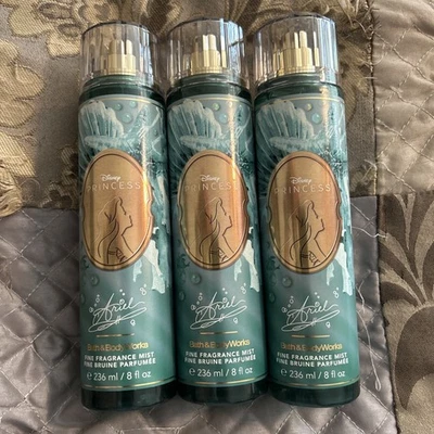 3 vaporizadores de fragancia fina Bath & Body Works Disney Princess Ariel 8 fl oz ¡NUEVOS! Foto 1 de 3