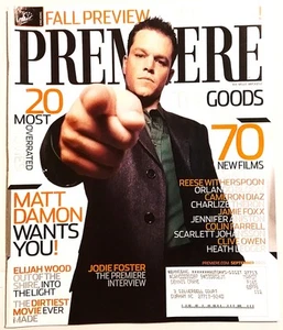 PREMIERE Magazine September 2005 - Matt Damon in Syriana -Jodie Foster Interview - Picture 1 of 1