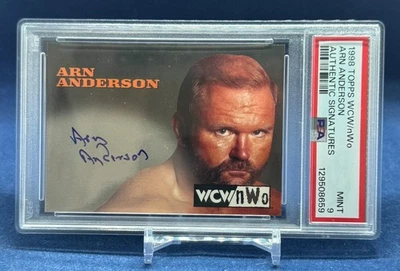 1998 WCW/NWO Arn Anderson Authentic Signatures Auto WWE PSA 9 Mint -  RARE! - Image 1 of 2