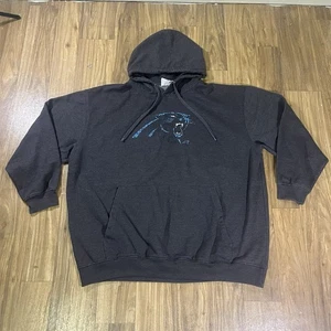 Vintage Carolina Panthers Hoodie Mens XXXL Fleece Pullover Sweatshirt Y2K 90s - Picture 1 of 13