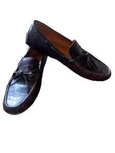 Cole Haan NKE Air Croc Alligator Quaste Loafer C07910 braun Gr. 15 Mokassin Fahren - Bild 1 von 18