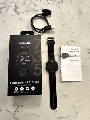 Garmin Forerunner 735XT GPS Watch -with cable & box - Image 1 of 4