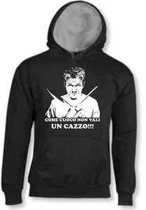 GORDON RAMSAY PHRASES QUOTES HELL'S KITCHEN HOODIE - Picture 1 of 2
