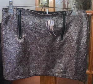 Sparkle And Fade- Women’s Metallic Distressed Short Mini Skirt Size Small Party - Picture 1 of 1