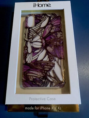 iPhone Case X / Xs designer Purple Butterflies IHOME Designed NYC Unique Phone Foto 1 de 3
