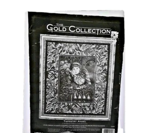 DIMENSIONES Colección Oro Tapiz Ángel Aguja Kit #2450 15" x 18” ABIERTO - Imagen 1 de 6