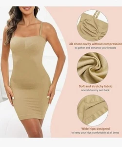 Body Contour Bandeau Schlupf Kleid Nude UK M (12-14) LN055 AA 09 - Bild 1 von 6