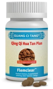 清气化痰片五倍浓缩 Qing Qi Hua Tan Pian (FlemClear/ high potency 5X) 200 Tablets  - Picture 1 of 3
