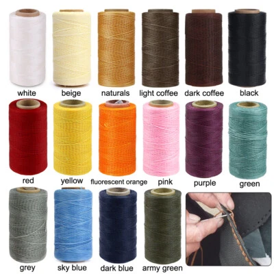 284YARDS 0.8MM WAXED THREAD STRING CORD FOR LEATHER STITCHING DIY LEATHERWARE 1 - Image 1 of 4