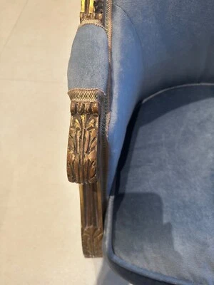 Silla Bergere francesa antigua Luis XVI Foto 1 de 4