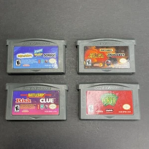 Lot Of 4 Nintendo Gameboy Advance Video Games, Poker, Risk, Battleship, Clue - Picture 1 of 10