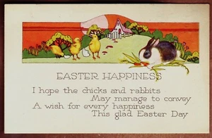 EASTER HAPPINESS Postcard c1910s - Picture 1 of 2