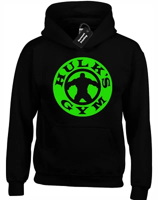 HULK'S GYM HOODY HOODIE FUNNY WEIGHTLIFTING BODYBUILDING TOP BIG SIZES 3XL 4XL - Image 1 of 4