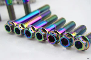 M10 x 30/35/40/45/50/55/60/65/70/75 Titan Flanschschrauben Schrauben für Motorrad - Bild 1 von 4