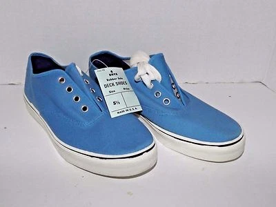 Pac Tex Par Niños Suela de Goma Cubierta Barco Zapatos De Colección Talla 51/2 Azul Claro Nuevos con Etiquetas Q Foto 1 de 4